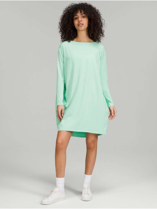 lululemon athletica Dresses & Skirts - Lululemon Back in Action Long Sleeve Dress - Wild Mint